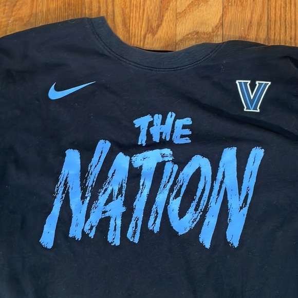 The Nike Tee Short Sleeve Shirt Villanova The Nation Black Men’s - Picture 3 of 6